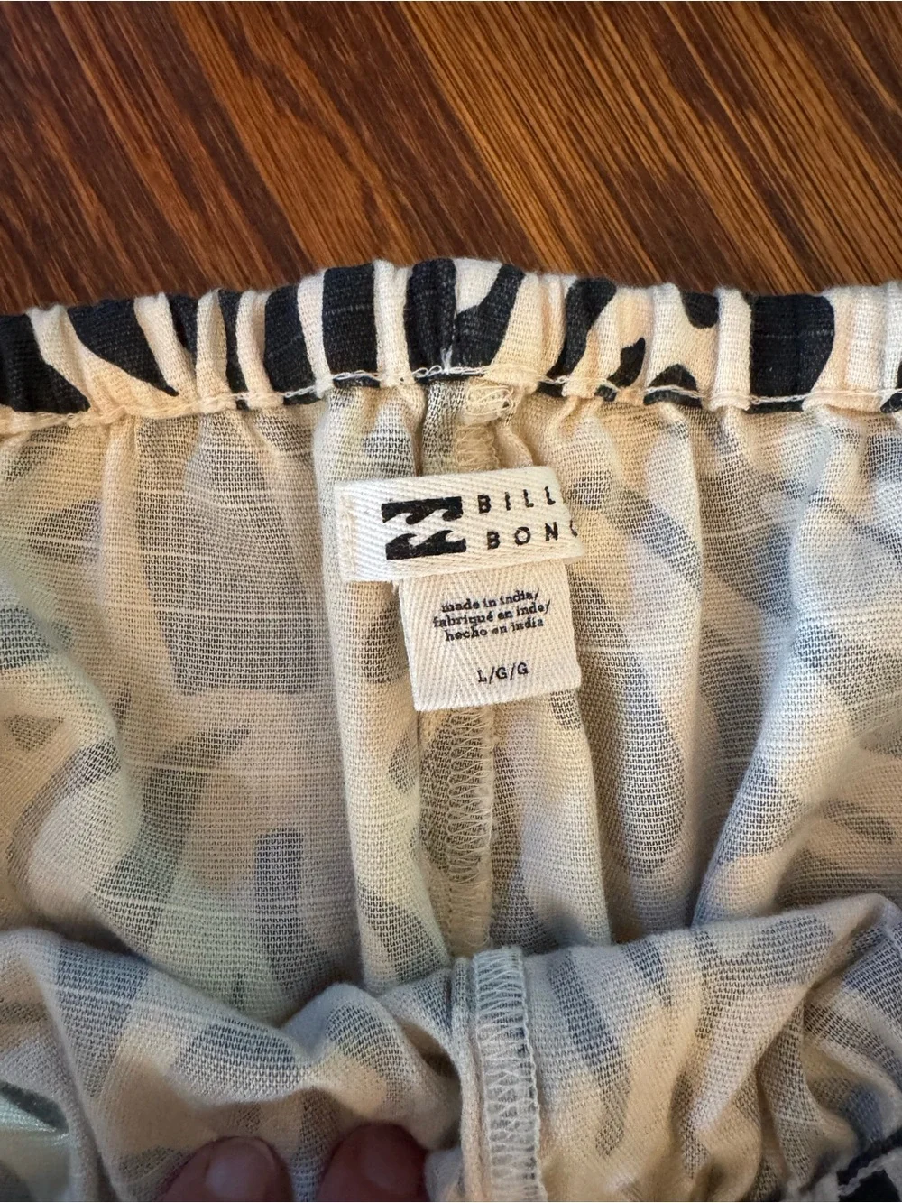 Billabong Black and White Abstract Print Joggers